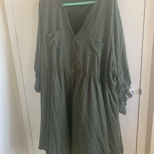 Green tunic-style dress